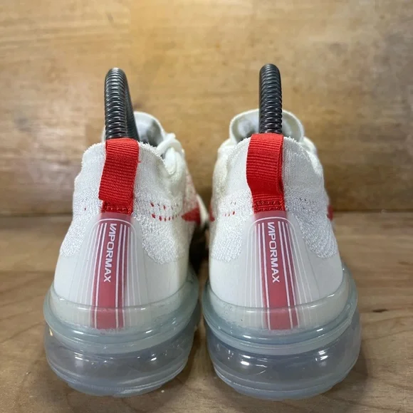 Nike Air VaporMax 2023 Flyknit Womens Size 6.5 Shoes Sneakers Sail Track Red - Picture 5 of 10